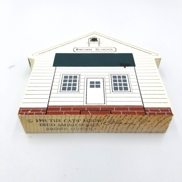 Cat's Meow Village Brown School 1991 Ohio Amish Series - Picture 4 of 8